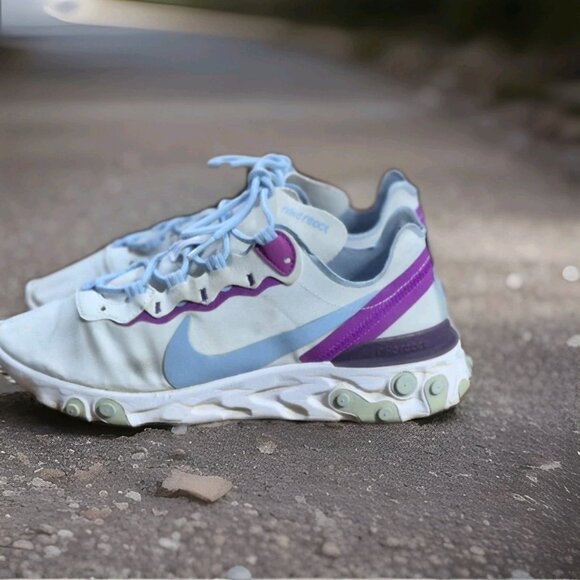 Nike Shoes - Nike React Element Psychic Blue Purple White Womens Shoes Sneakers Size 9